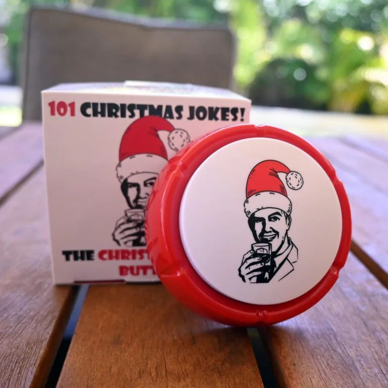 The Christmas Jokes Button, two-pack