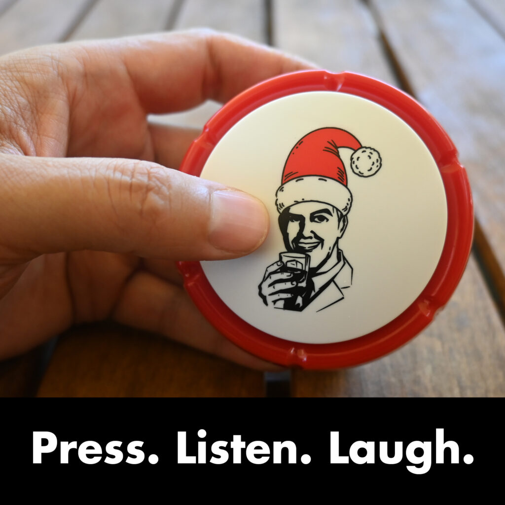 Christmas Jokes Button - 101 Pre-loaded Jokes